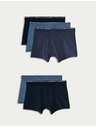 Marks & Spencer Комплект от пет мъжки боксерки в синьо Marks & Spencer