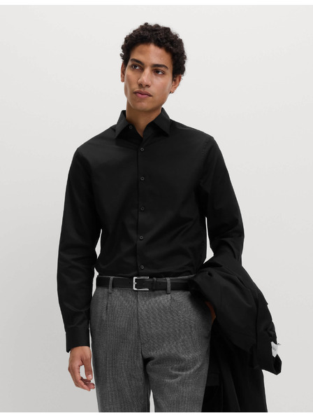 Marks & Spencer Черна мъжка памучна риза Marks & Spencer