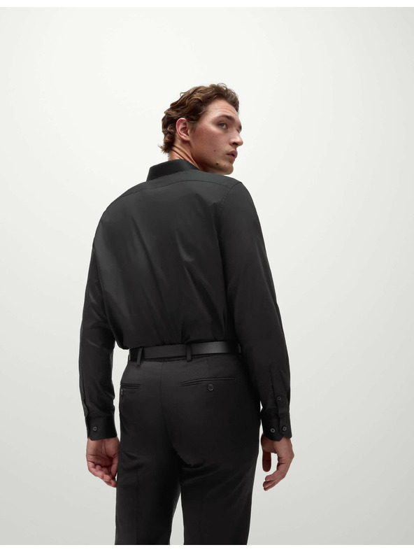 Marks & Spencer Черна мъжка памучна риза Marks & Spencer