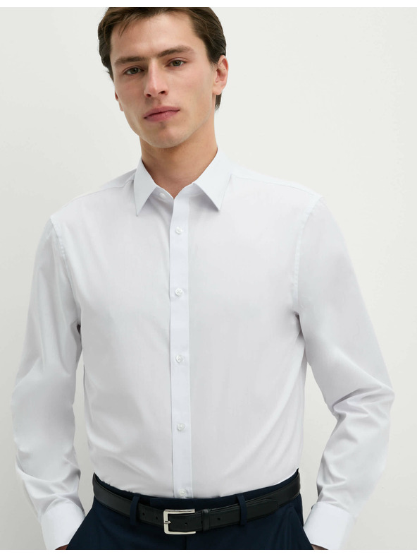 Marks & Spencer Риза с редовна кройка, лесна за гладене Marks & Spencer бяла