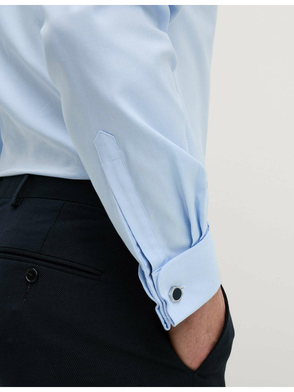 Marks & Spencer Леко вталена риза от луксозен памук с двоен маншет Marks & Spencer