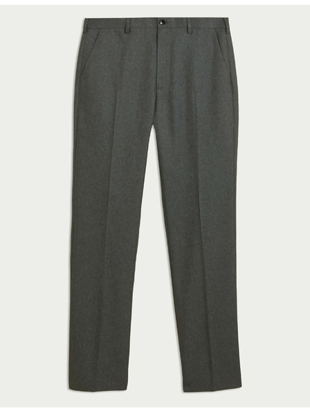 Marks & Spencer Гладки панталони за големи и високи, редовна кройка Marks & Spencer сиви