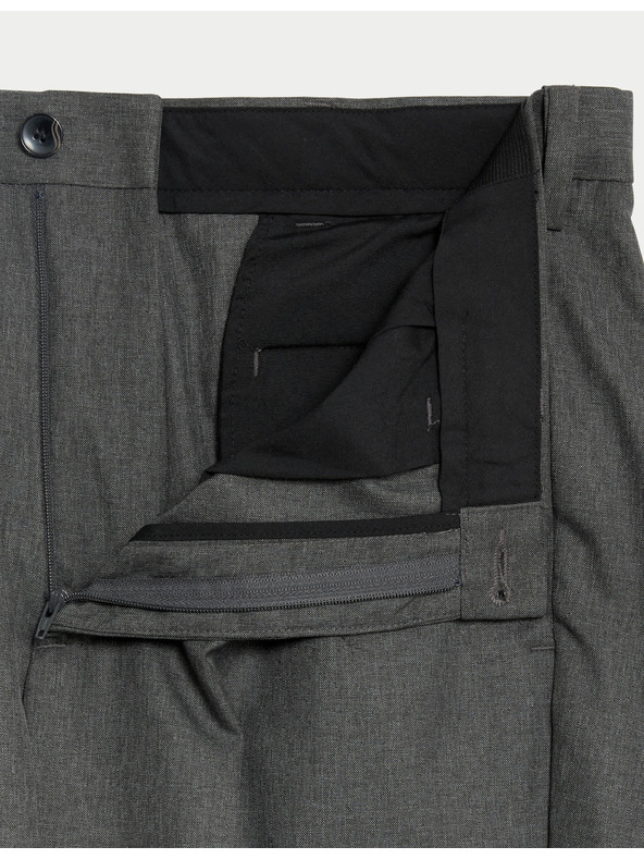 Marks & Spencer Гладки панталони за големи и високи, редовна кройка Marks & Spencer сиви