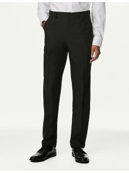 Marks & Spencer Гладки панталони за големи и високи, редовна кройка Marks & Spencer черни