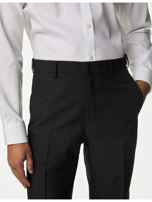 Marks & Spencer Гладки панталони за големи и високи, редовна кройка Marks & Spencer черни