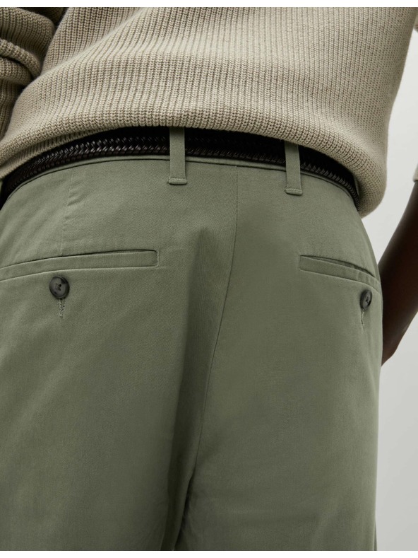 Marks & Spencer Разтегателен панталон chino slim fit Marks & Spencer зелен