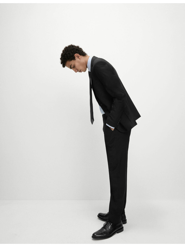 Marks & Spencer Черен мъжки блейзър с разтегателен ръкав Marks & Spencer