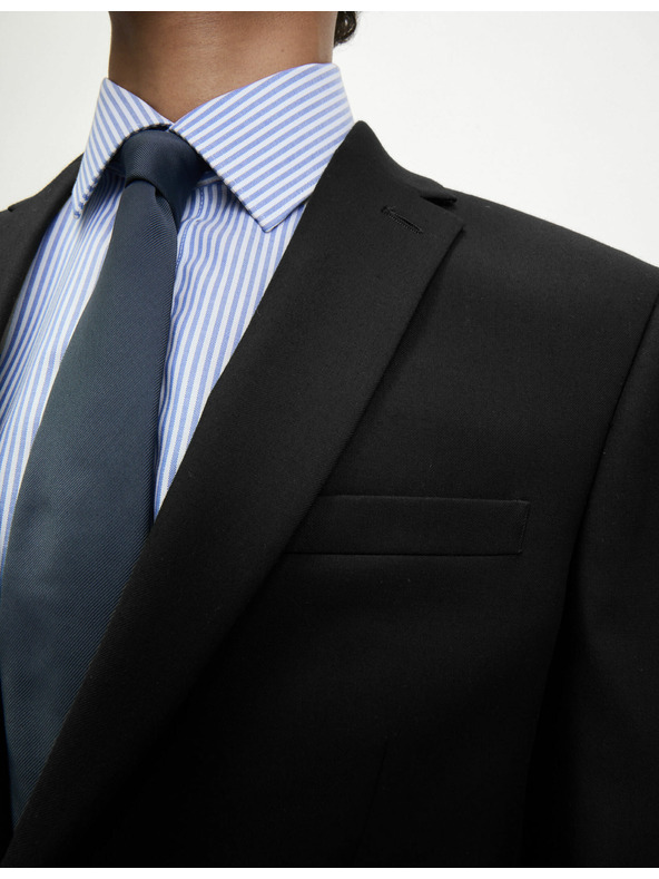 Marks & Spencer Черен мъжки блейзър с разтегателен ръкав Marks & Spencer