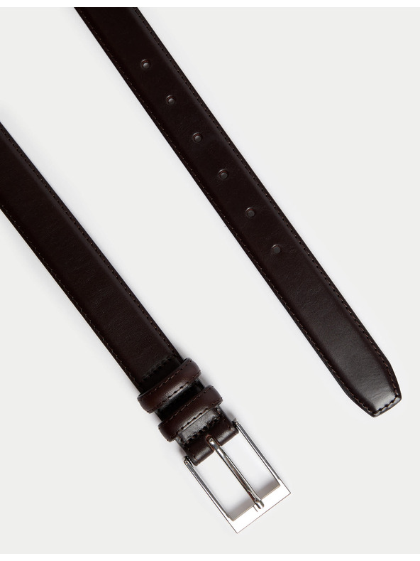 Marks & Spencer Елегантен кожен колан Marks & Spencer кафяв