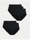 Marks & Spencer Къси панталонки с талия от микрофибър, без видими подгъви, опаковка от 5 броя Marks & Spencer черни