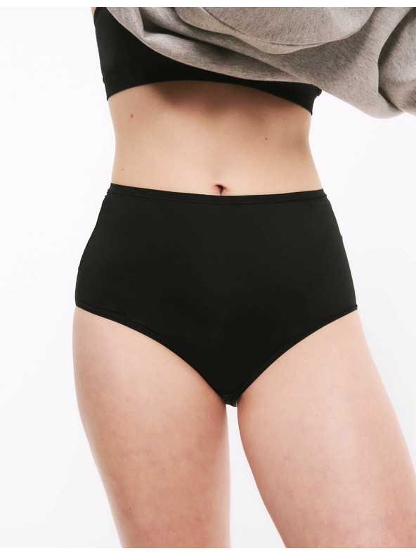 Marks & Spencer Къси панталонки с талия от микрофибър, без видими подгъви, опаковка от 5 броя Marks & Spencer черни