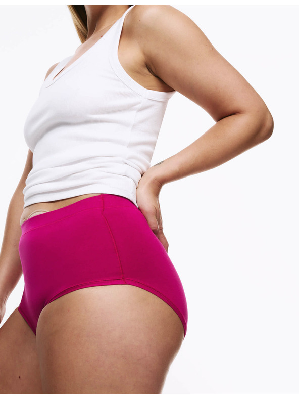 Marks & Spencer Памучни бикини с висока талия Stoma, 3 бр Marks & Spencer розови