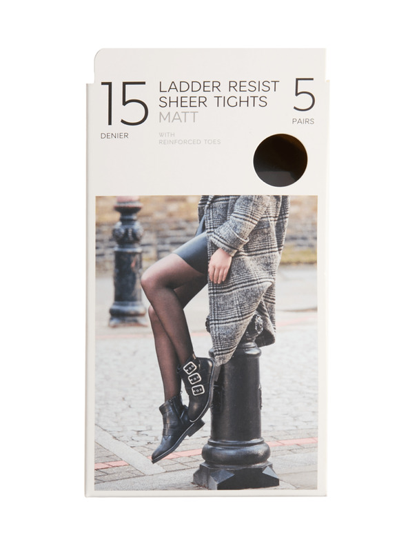 Marks & Spencer Здрави и матирани чорапогащи 15 DEN, 5 опаковки, черни Marks & Spencer