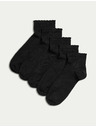 Marks & Spencer 5 чифта безшевни чорапи до глезена на Marks & Spencer, черни