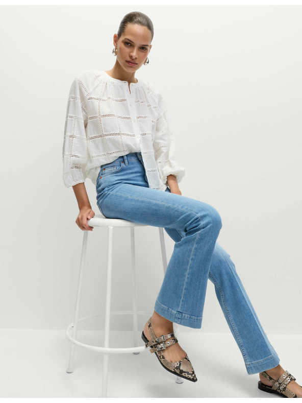 Marks & Spencer Сини дамски дънки с висока талия Marks & Spencer