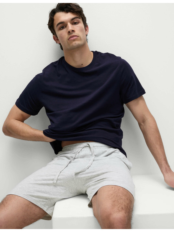 Marks & Spencer Мъжки комплект пижами в сиво и синьо Marks & Spencer