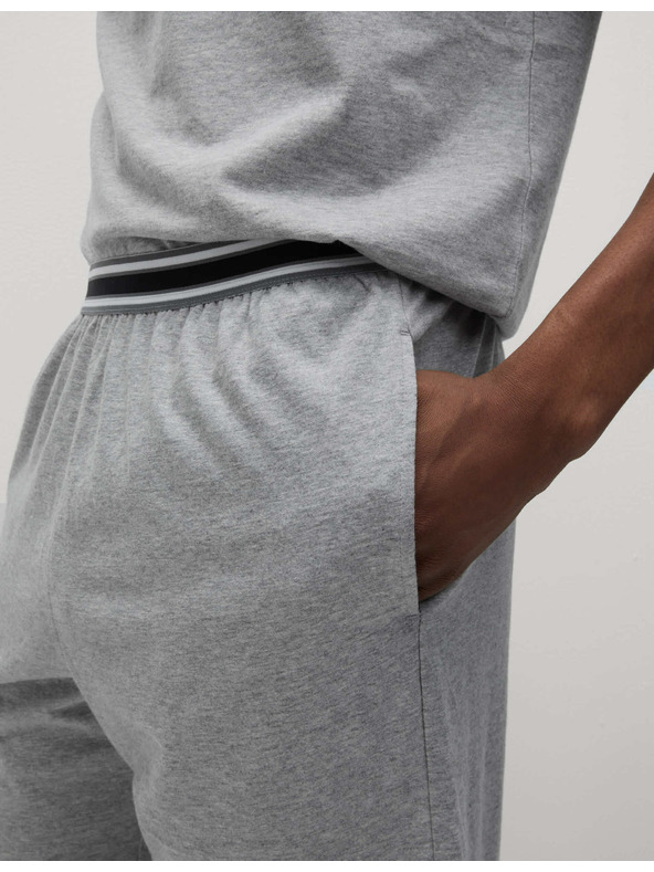 Marks & Spencer Комплект от две мъжки пижами от сив чист памук Marks & Spencer