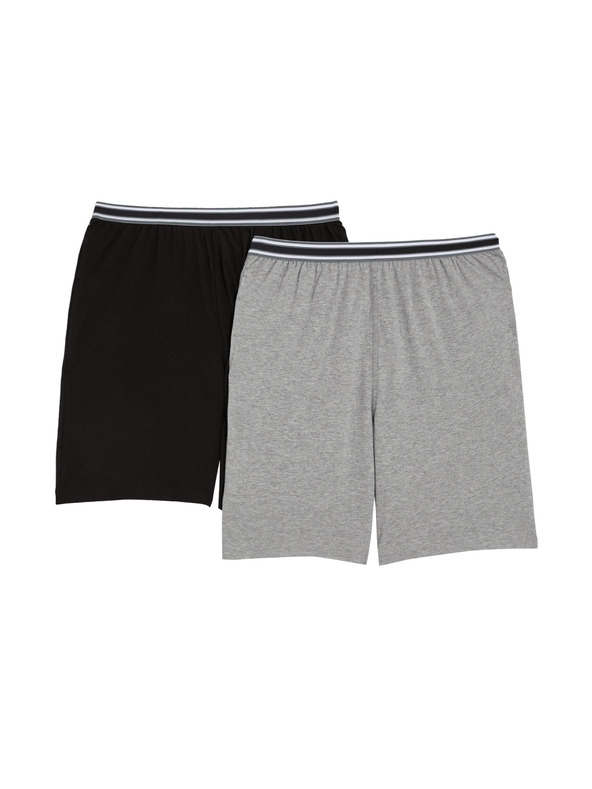 Marks & Spencer Комплект от две мъжки пижами от сив чист памук Marks & Spencer