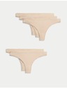 Marks & Spencer Комплект дамски бикини от пет части в бежово Marks & Spencer