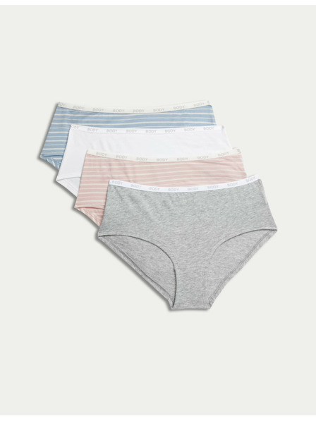 Marks & Spencer Комплект от четири дамски панталона в сиво, розово, бяло и синьо Marks & Spencer