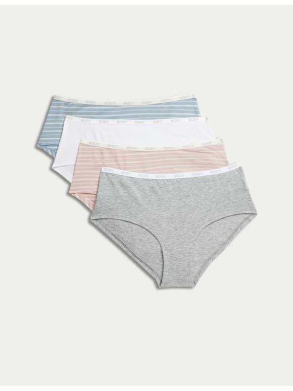 Marks & Spencer Комплект от четири дамски панталона в сиво, розово, бяло и синьо Marks & Spencer