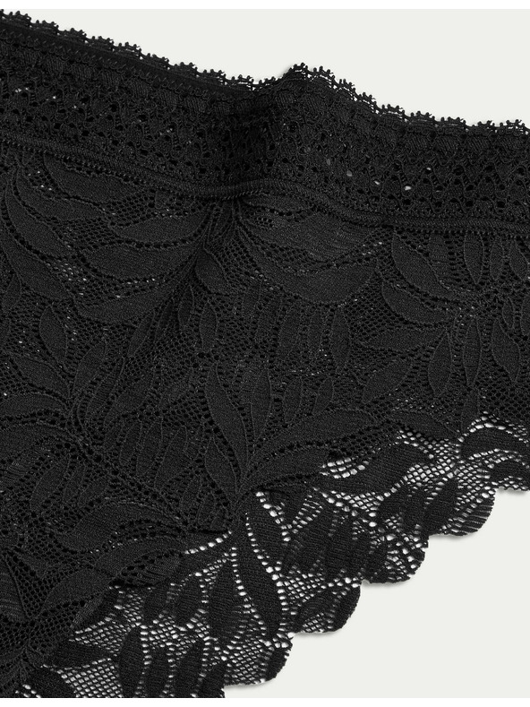 Marks & Spencer Комплект от три дамски дантелени бикини с технология Flexifit™ на Marks & Spencer в черно