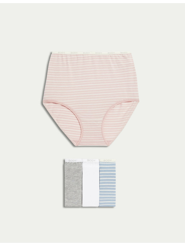 Marks & Spencer Комплект от четири дамски панталона в розово, сиво, бяло и светлосиньо Marks & Spencer