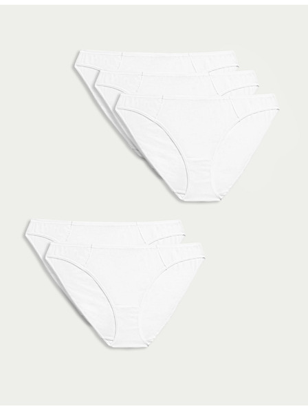 Marks & Spencer Комплект от пет бели дамски панталона Marks & Spencer