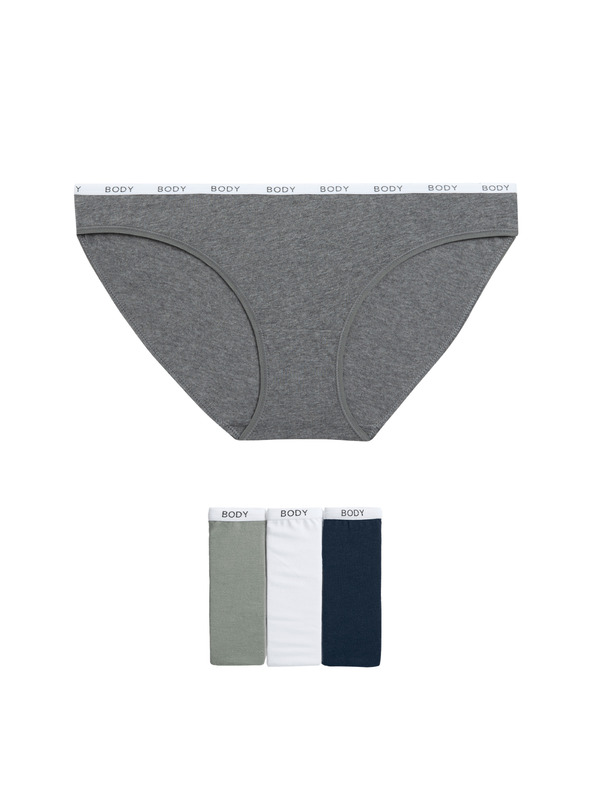 Marks & Spencer Комплект от четири дамски бикини в сиво, бяло и черно Marks & Spencer