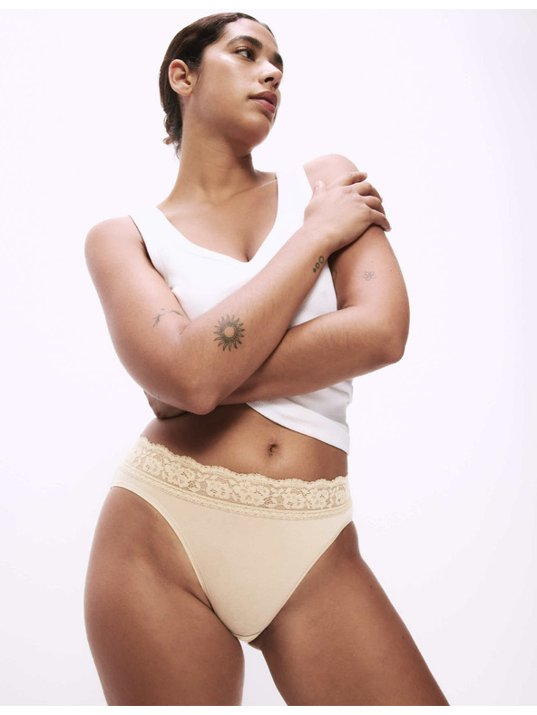 Marks & Spencer Комплект дамски бикини от пет части в бежово Marks & Spencer