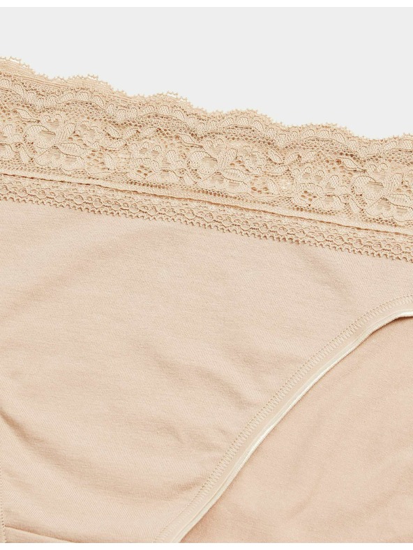 Marks & Spencer Комплект дамски бикини от пет части в бежово Marks & Spencer