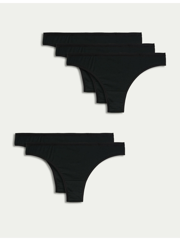 Marks & Spencer Комплект от пет дамски панталона в черно Marks & Spencer