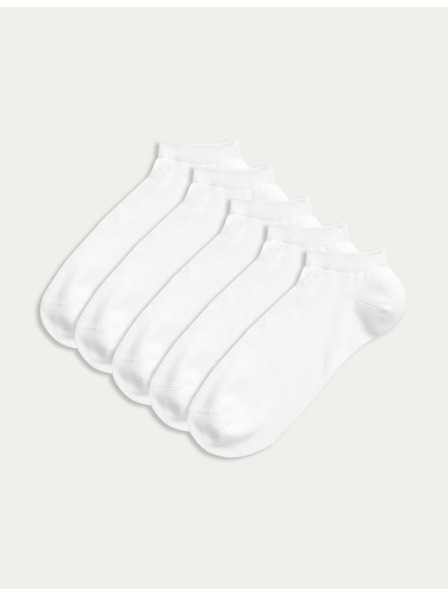 Marks & Spencer 5 чифта спортни чорапи с технология Cool & Fresh™ Marks & Spencer бели