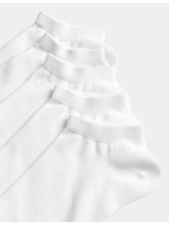 Marks & Spencer 5 чифта спортни чорапи с технология Cool & Fresh™ Marks & Spencer бели