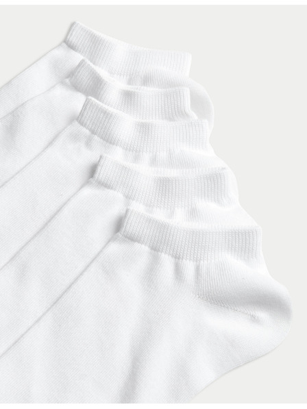 Marks & Spencer 5 чифта спортни чорапи с технология Cool & Fresh™ Marks & Spencer бели