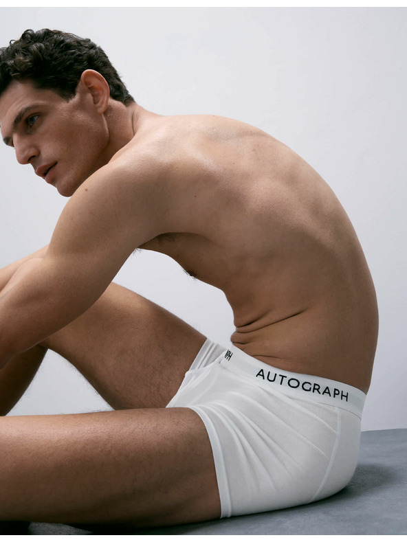 Marks & Spencer Къси панталони от памук и модал Supima®, 5 броя Marks & Spencer бели