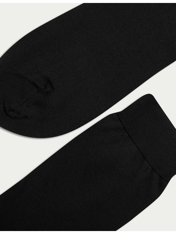 Marks & Spencer Чорапи от чист памук, 3 чифта Marks & Spencer черни