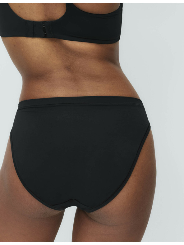 Marks & Spencer Модални бикини с висока кройка Flexifit™, 3 броя Marks & Spencer черни