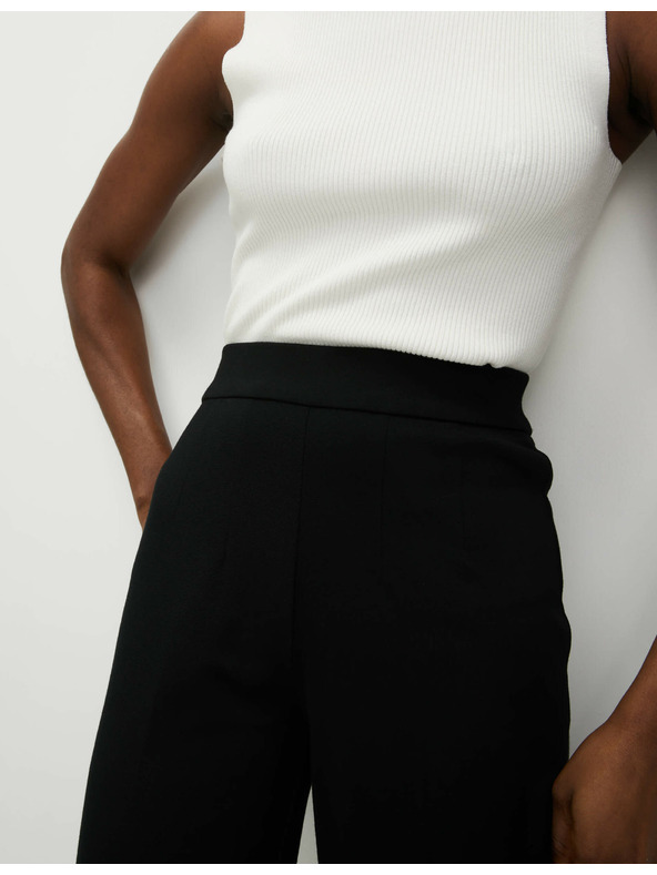 Marks & Spencer Черни дамски панталони от жарсе с прав крачол Marks & Spencer