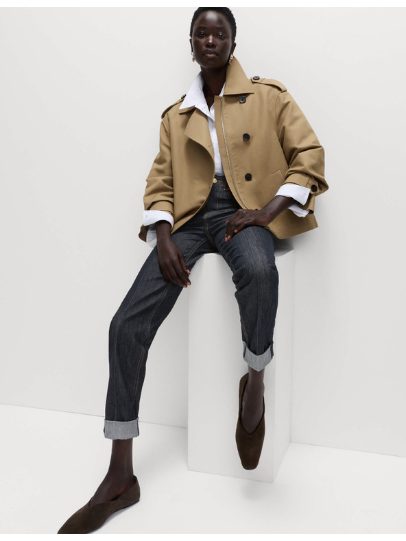 Marks & Spencer Елегантни дънки с цигарена кройка Harper на Marks & Spencer