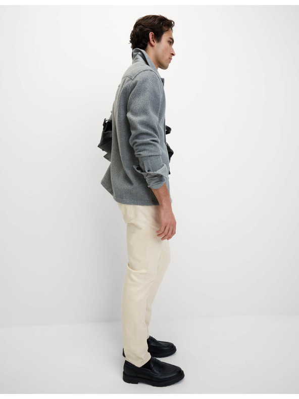 Marks & Spencer Разтегателни дънки с вталена кройка Marks & Spencer в бяло