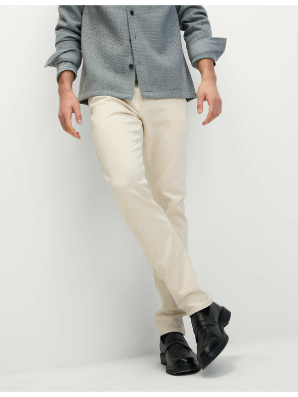 Marks & Spencer Разтегателни дънки с вталена кройка Marks & Spencer в бяло