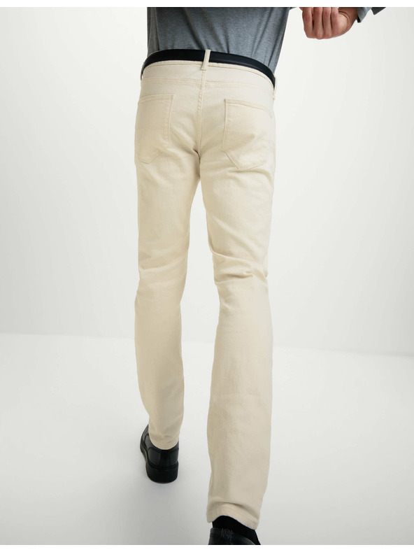 Marks & Spencer Разтегателни дънки с вталена кройка Marks & Spencer в бяло