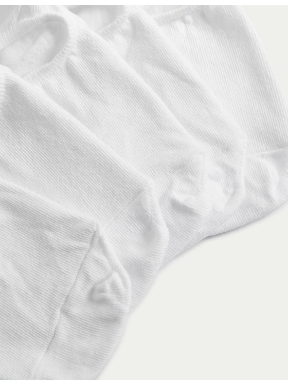 Marks & Spencer Къси чорапи Trainer Liners™ с технология Cool & Fresh™, 5 чифта в опаковка Marks & Spencer бяло
