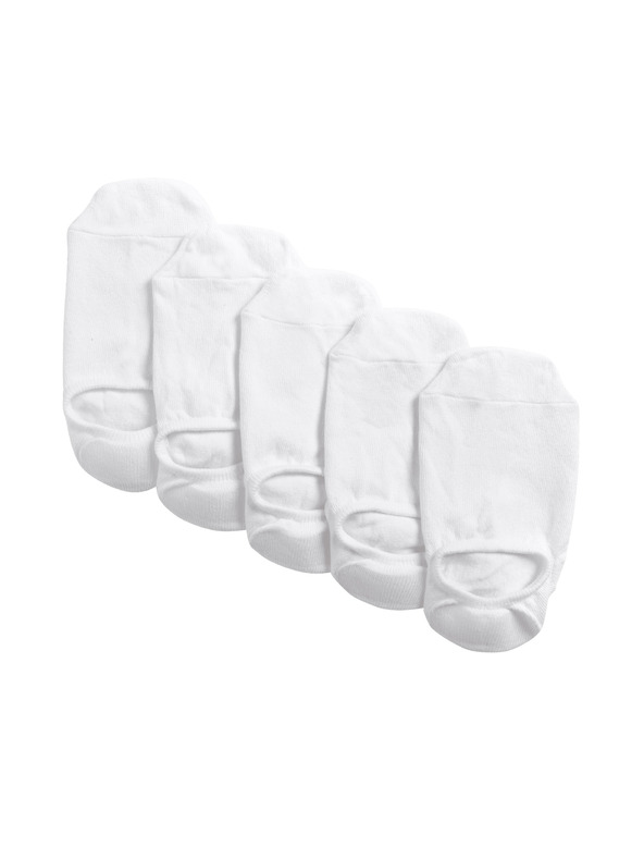 Marks & Spencer Къси чорапи Trainer Liners™ с технология Cool & Fresh™, 5 чифта в опаковка Marks & Spencer бяло