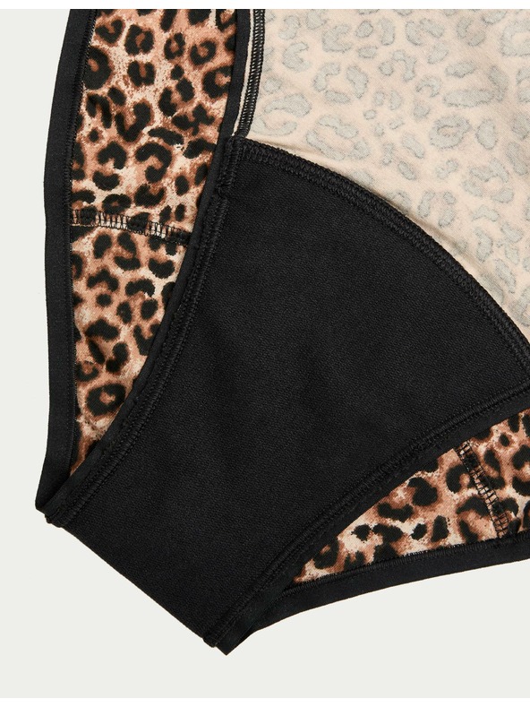 Marks & Spencer Високо изрязани силно абсорбиращи менструални бикини, 3 броя Marks & Spencer черни