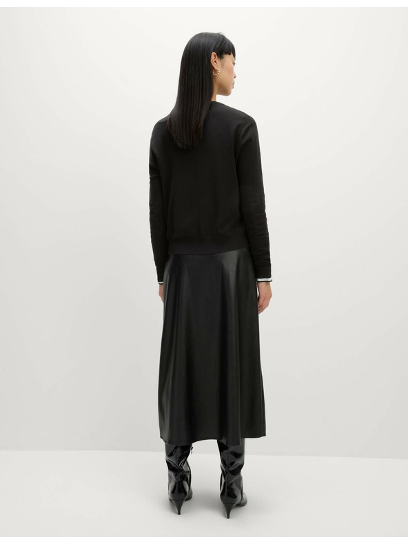 Marks & Spencer Marks & Spencer жилетка с кръгло деколте и копчета отпред черна