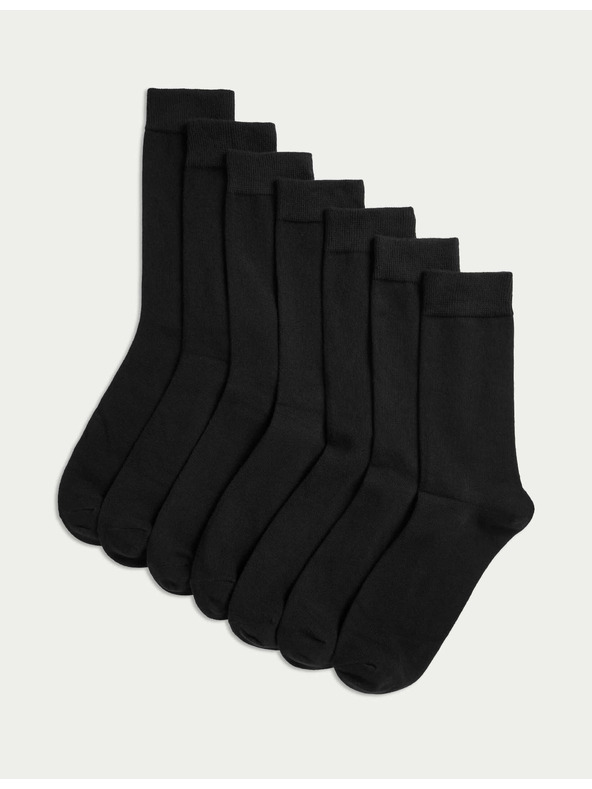 Marks & Spencer Комплект от седем мъжки чорапа в черно на Marks & Spencer