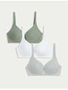 Marks & Spencer Гладък сутиен с подплънки за деколте, размер 4, размер 5, с подплънки. A-E, 3 бр. Marks & Spencer зелен