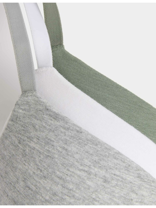 Marks & Spencer Памучни сутиени с подплънки, 3 броя, размер. A-E Marks & Spencer зелен